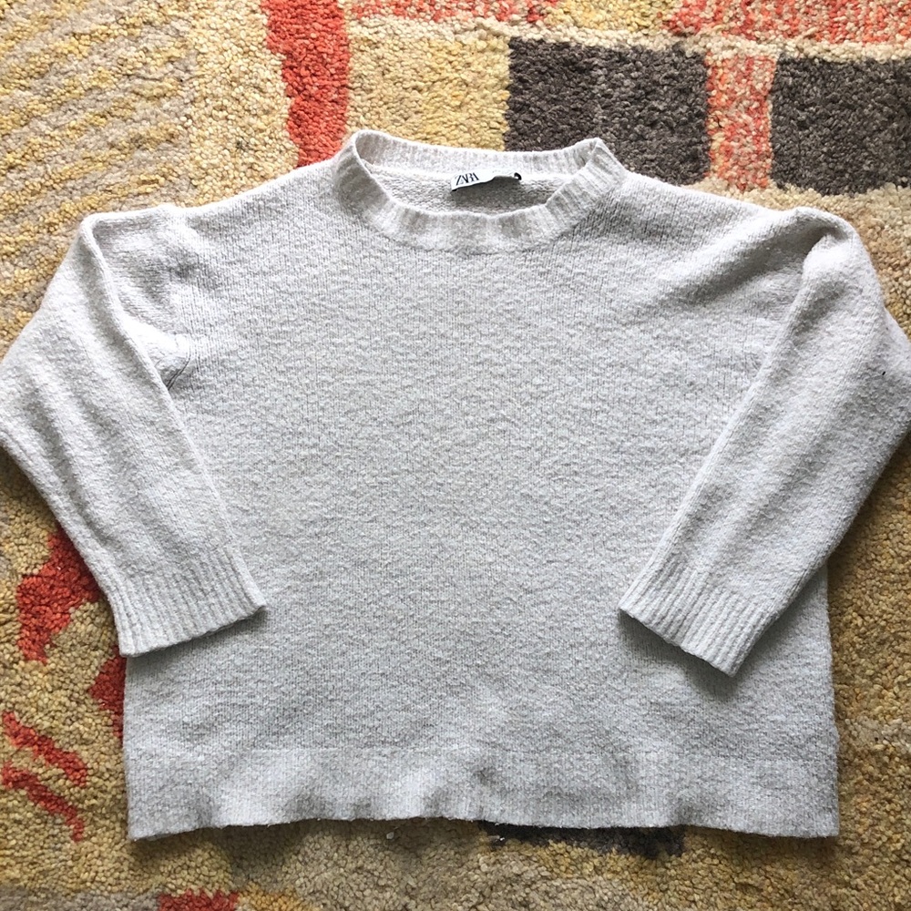Soft white cream zara sweater